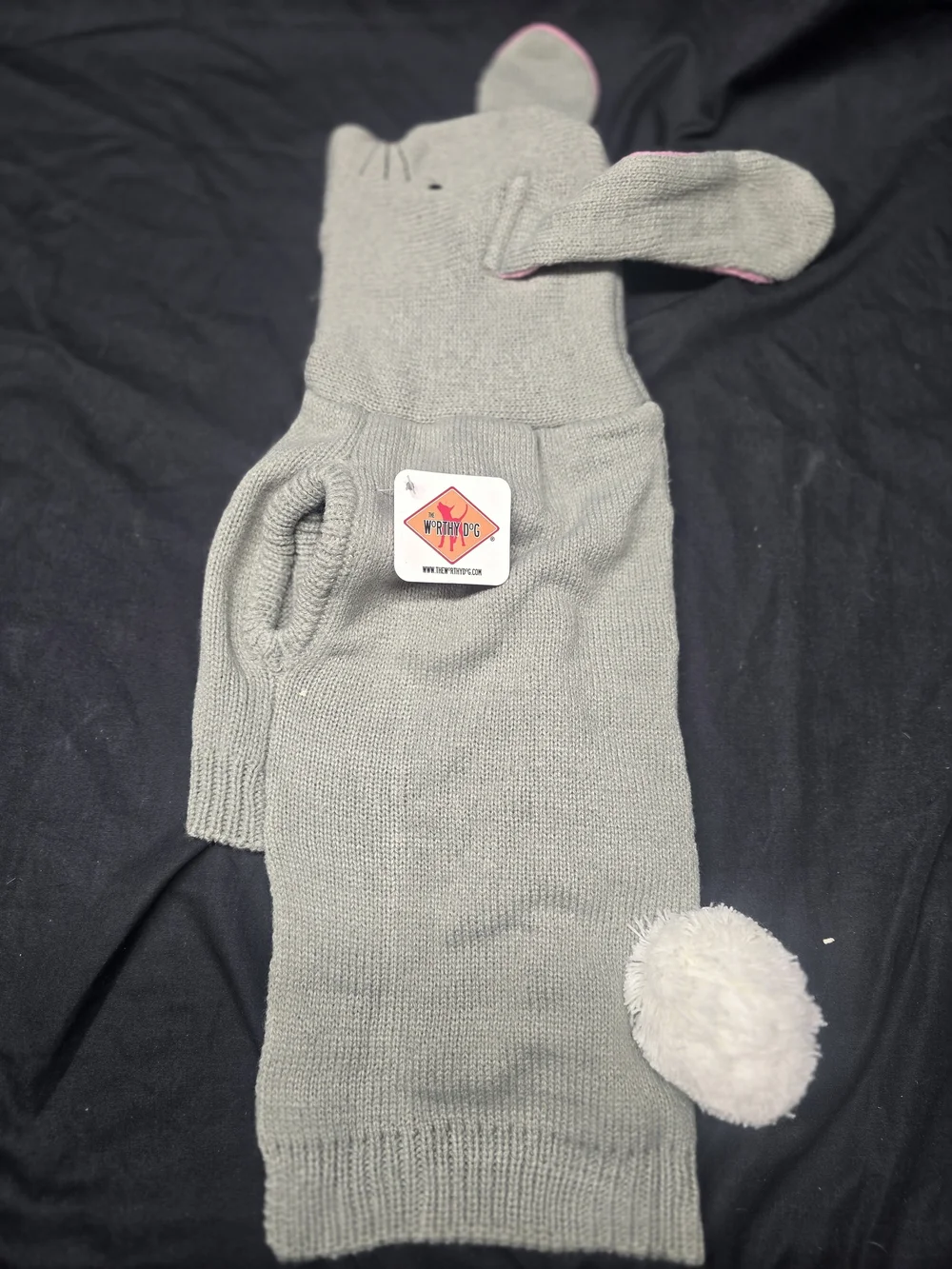 The Worthy Dog Bunny Hop Dog Hoodie/Sweater. Medium